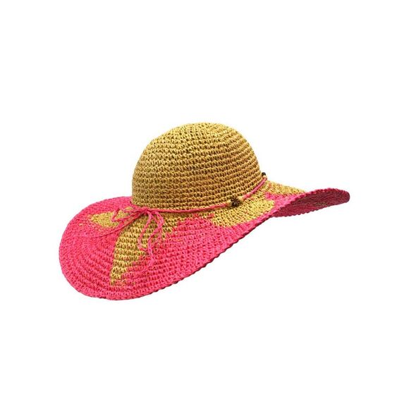 Wide Brim Floppy Hat With Starfish Print - Picture 2 of 9